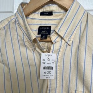 NWT - J.crew Factory Oxford Bengal Stripe shirt- never worn! Slim Fit size M